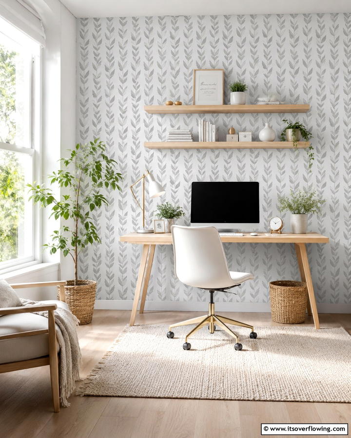 Scandinavian Simplicity - 30 Office Wallpaper Ideas for a Productive Workspace