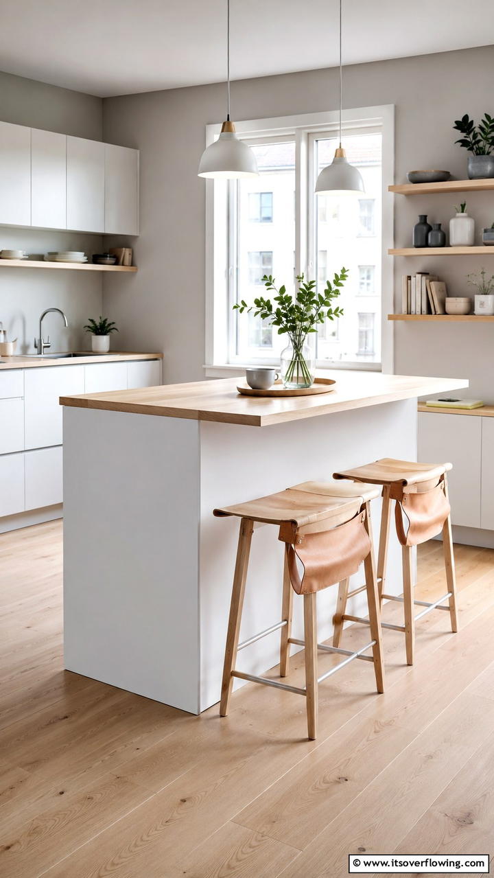 Scandinavian Simplicity Breakfast Bar - 30 Breakfast Bar Ideas for Functional Kitchen Spaces