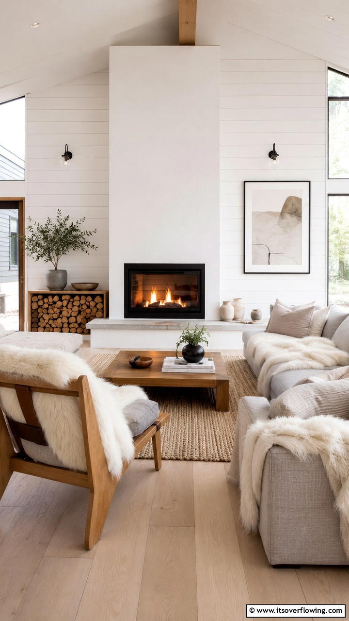 Scandinavian Simplicity Hearth - 30 Fireplace Hearth Ideas to Elevate Your Living Room