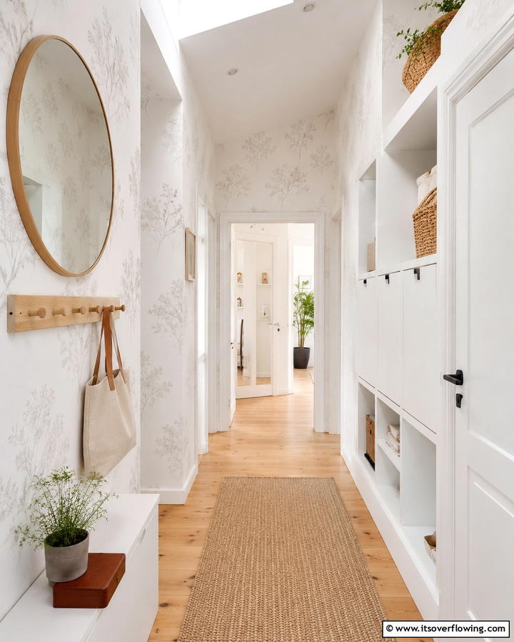 Scandinavian Simplicity for a Clean Airy Hallway - 30 Hallway Wallpaper Ideas for a Striking Entryway