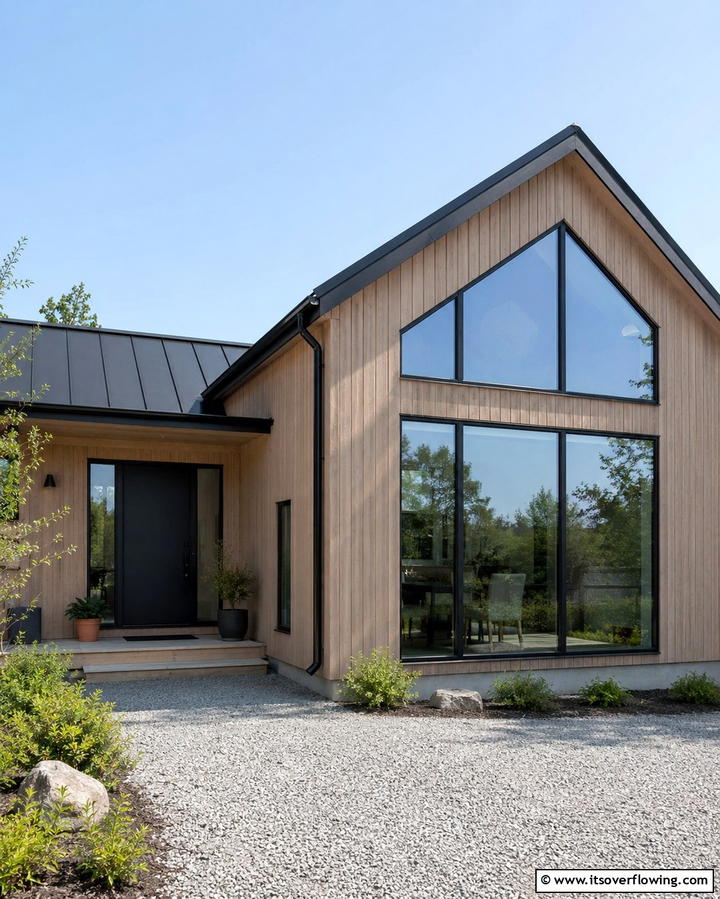 Scandinavian SimplicityOne - 25 Tan House With Black Trim Design Ideas for Elegance