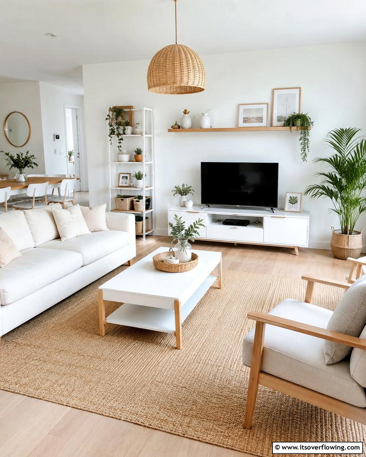 Scandinavian White Aesthetic - 25 White Living Room Ideas for a Timeless Look