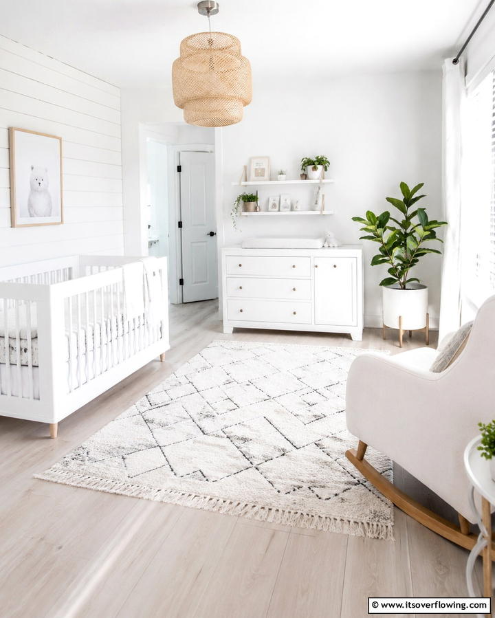 Scandinavian White Nursery Theme - 25 White Nursery Ideas for a Calming Baby Room