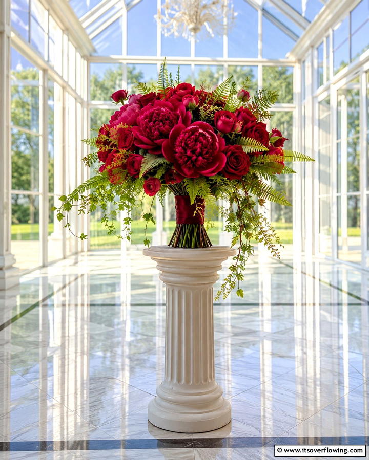 Scarlet Bridal Bouquet - 30 Red Wedding Theme Ideas for Bold and Romantic Celebrations