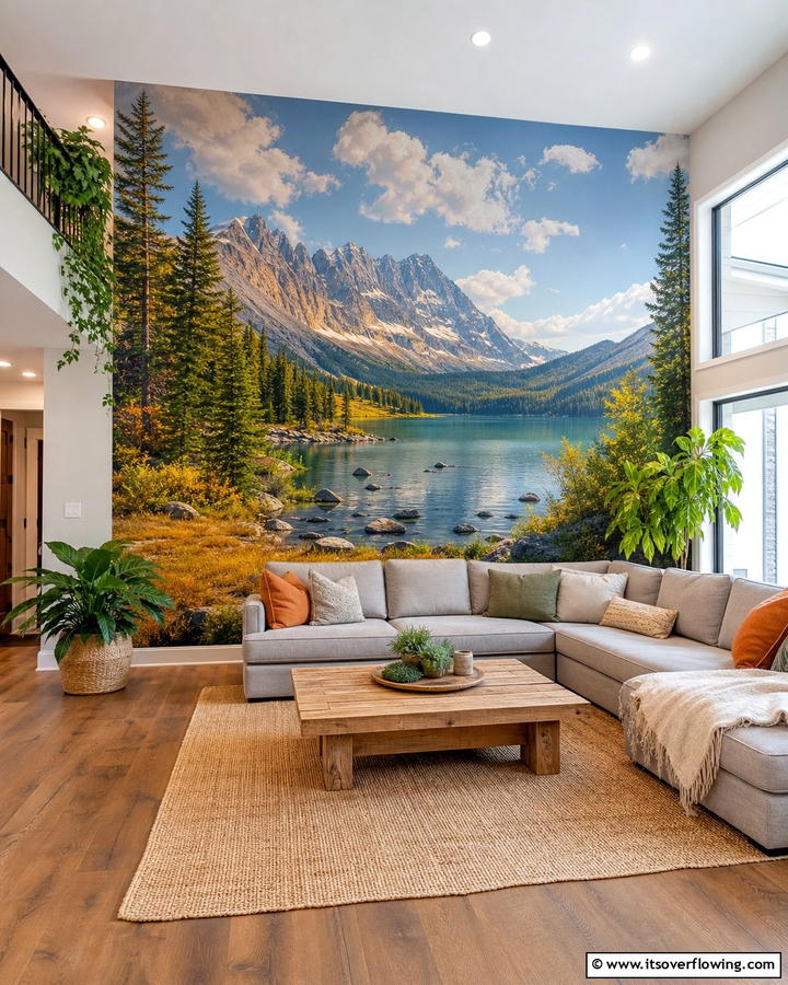 Scenic Landscape Mural - 30 Wall Painting Ideas for Every Room in Your Home