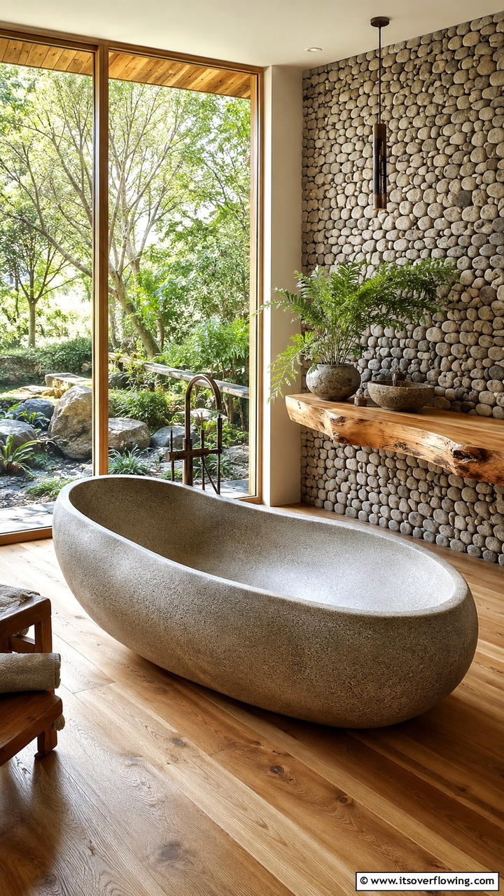 Scenic River Tub - 30 Bathtub Ideas for a Luxurious and Relaxing Bathroom