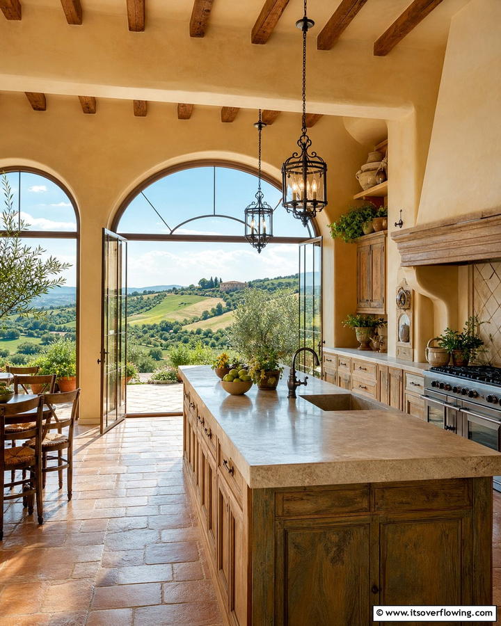 Scenic Tuscan Views - 30 Tuscan Kitchen Ideas for Warm Rustic Mediterranean Vibes