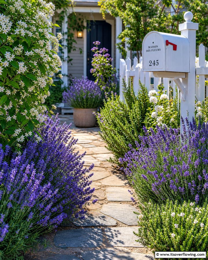 Scented Garden Pathway - 30 Creative Mailbox Landscaping Ideas for Curb Appeal
