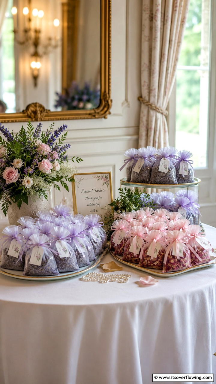Scented Sachets - 21 Thoughtful Wedding Favors Ideas Your Guests Will Love
