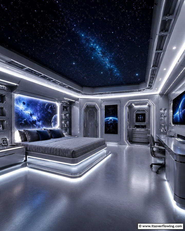 Sci Fi Themed Room - 25 Man Cave Bedroom Ideas for the Ultimate Retreat