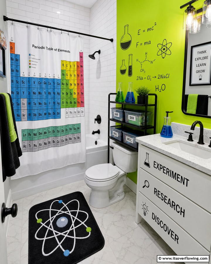 Science Lab Bathroom - 25 Boy Bathroom Ideas for a Fun and Functional Space