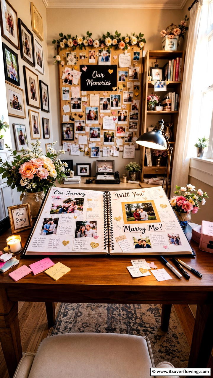 Scrapbook of Memories Proposal - 21 Romantic Wedding Proposal Ideas to Say ‘Will You Marry Me-’