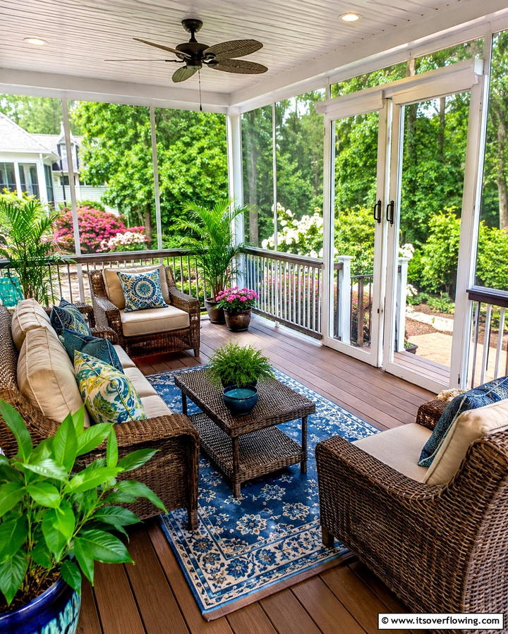 Screened In Deck for Bug Free Comfort - 25 Covered Deck Ideas for Year-Round Outdoor Living