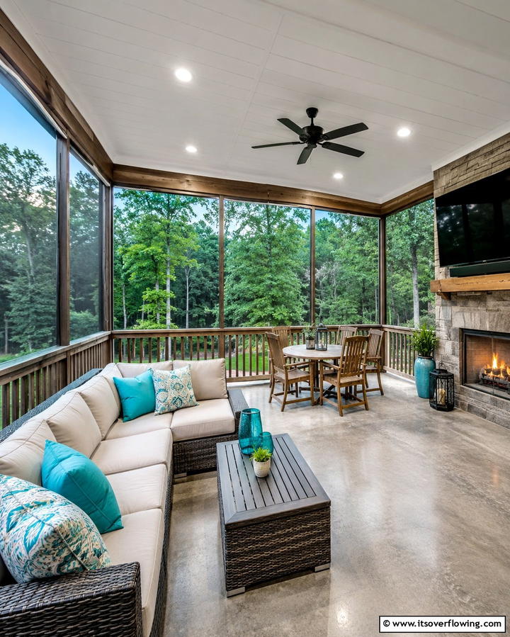Screened In Porch ComfortExact - 30 Large Front Porch Ideas to Boost Outdoor Living Spaces