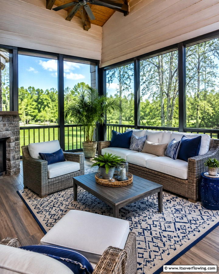 Screened In Porch ComfortOne - 30 Large Front Porch Ideas to Boost Outdoor Living Spaces