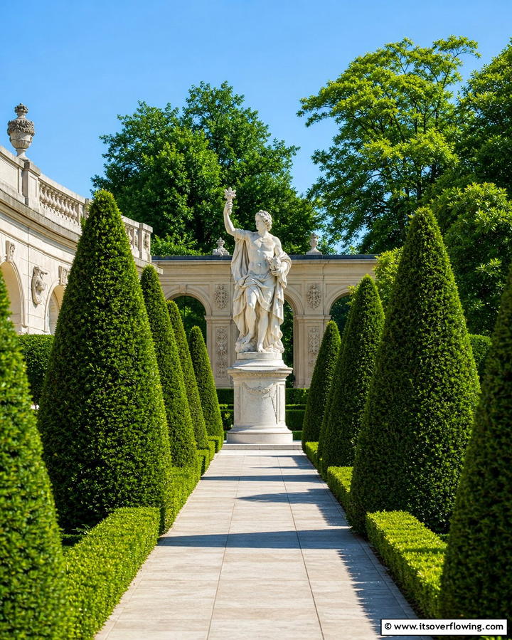 Sculptural Accents - 25 Formal Garden Ideas- Elegant & Timeless Designs