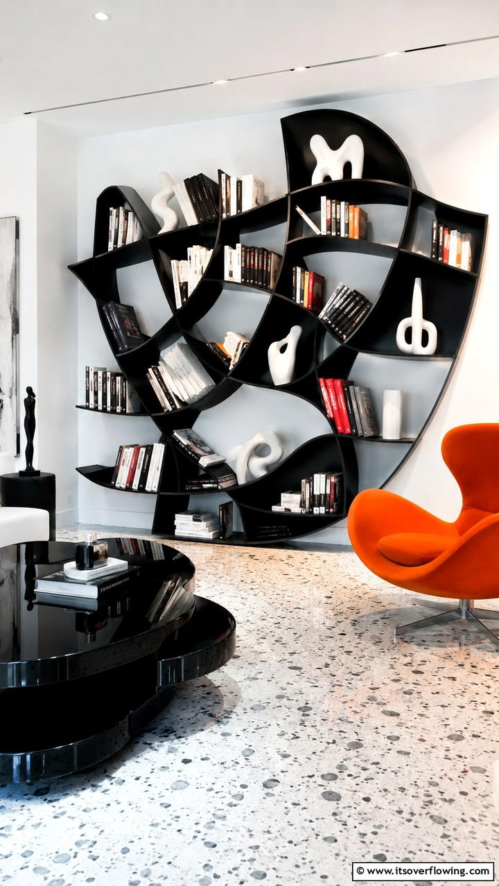 Sculptural Book Display - 30 Creative Bookshelf Decor Ideas for Organized Living Spaces