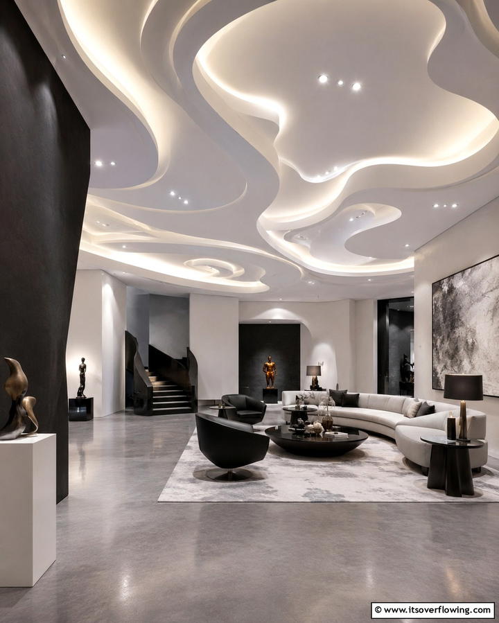 Sculptural Ceiling Elements - 30 Accent Ceiling Ideas to Elevate Your Space
