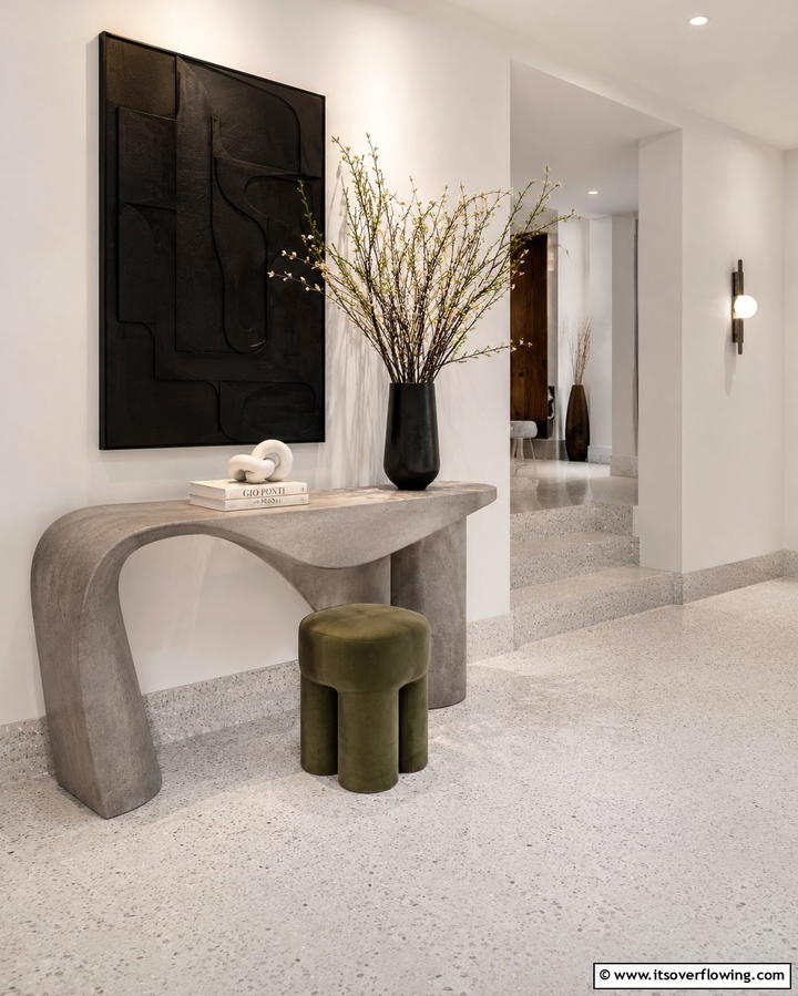 Sculptural Furniture - 30 Modern Entryway Ideas- First Impressions with Style