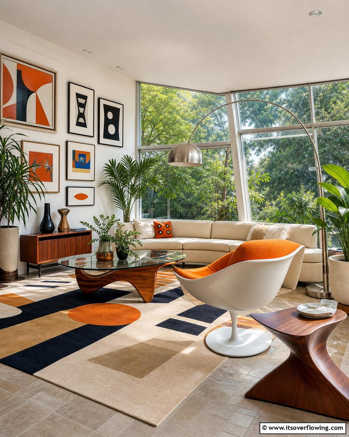 Sculptural Furniture Pieces - 20 Mid-century Modern Sunroom Ideas for a Retro Vibe