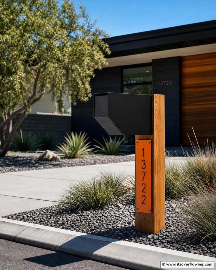 Sculptural Mailboxes - 25 Mid-Century Modern Exterior Home Ideas for a Timeless Look