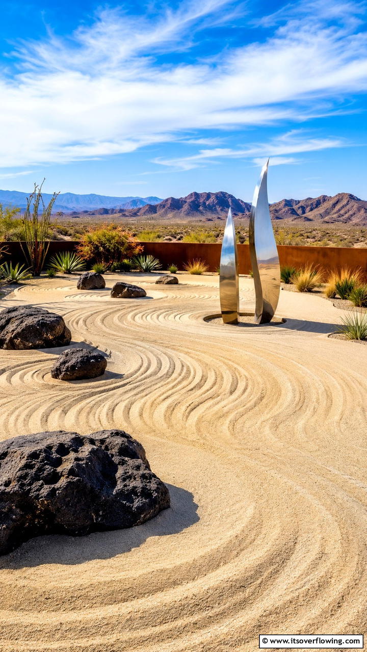 Sculptural Sand Garden - 30 Desert Landscape Ideas for Low-Water Gardens