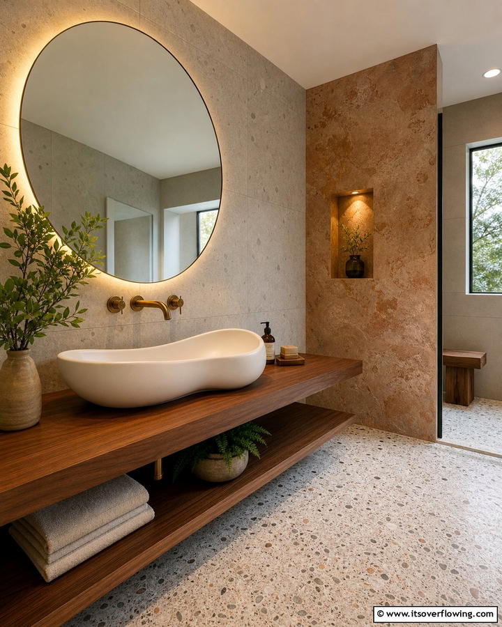 Sculptural Sinks - 21 Mid-Century Modern Bathroom Ideas for Retro Elegance