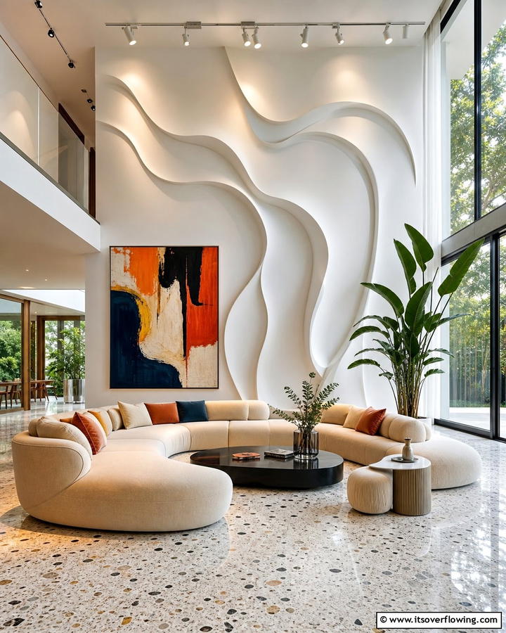 Sculptural Wall Accents - 30 Wall Molding Ideas to Elevate Your Interior Design