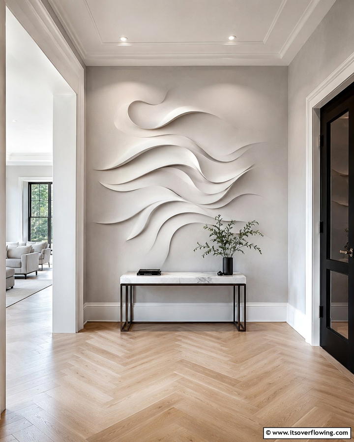 Sculptural Wall Features - 30 Entryway Wall Ideas for First Impressions and Functional Storage
