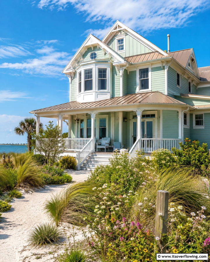 Seafoam Green Radiance - 25 Green Victorian House Colors for Historic Charm
