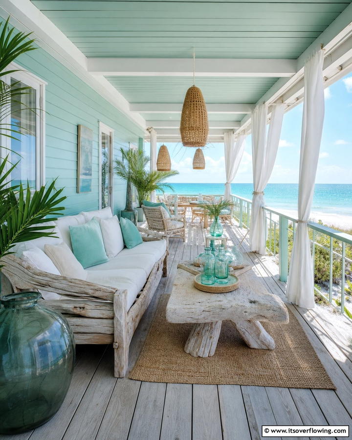 Seafoam Green for a Relaxed Coastal Feel - 17 Porch Paint Color Ideas for Inviting Outdoor Spaces