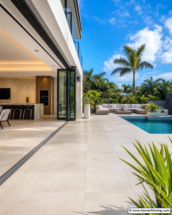 Seamless IndoorOutdoor Fusion Deck - 21 Pool Deck Layouts for Safe & Stylish Swimming Areas