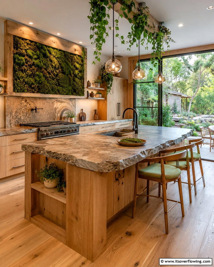 Seamless Integration of Natural Elements - 30 Kitchens with Light Wood Cabinets- Warm & Airy Designs