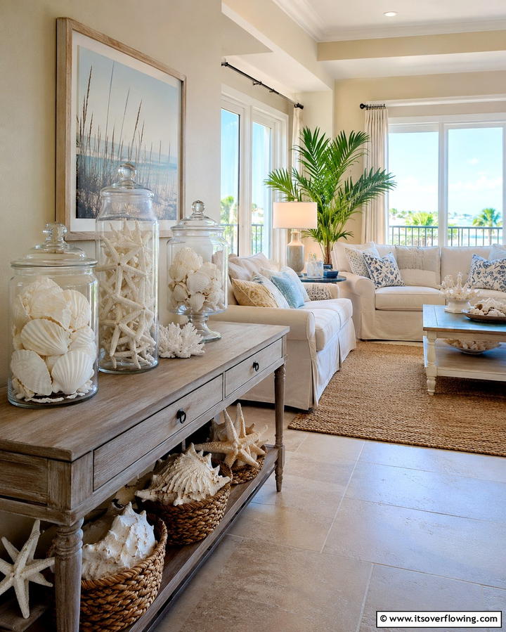 Seashell Accents - 25 Nautical Decor Ideas for a Beachy Home