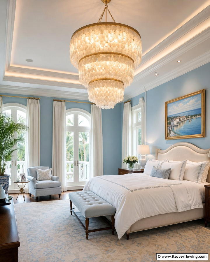 Seashell Chandeliers - 25 Ocean-themed Bedroom Ideas for a Serene and Relaxing Space