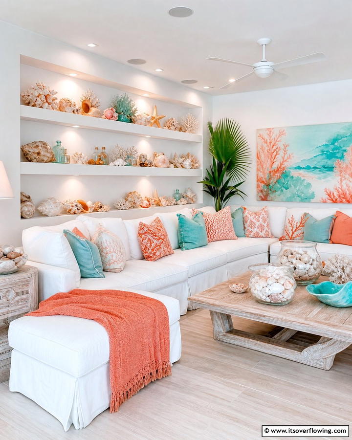 Seashell and Coral Decor - 21 Beach House Decor Ideas for a Coastal-Inspired Home Retreat
