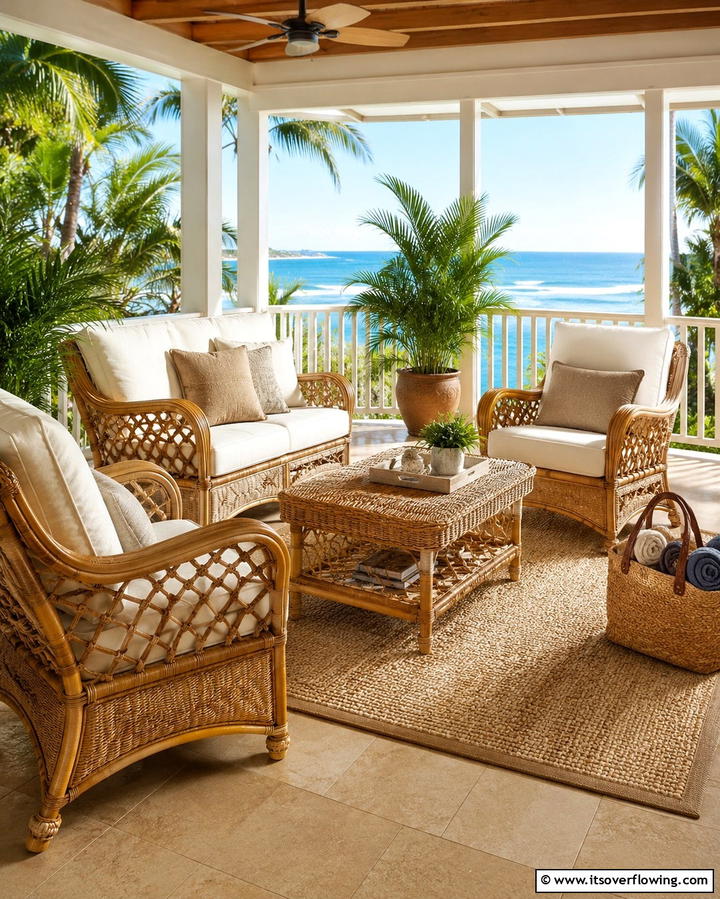 Seaside Rattan and Wicker - 30 Relaxed Coastal Decor Inspirations for Beach-Inspired Homes