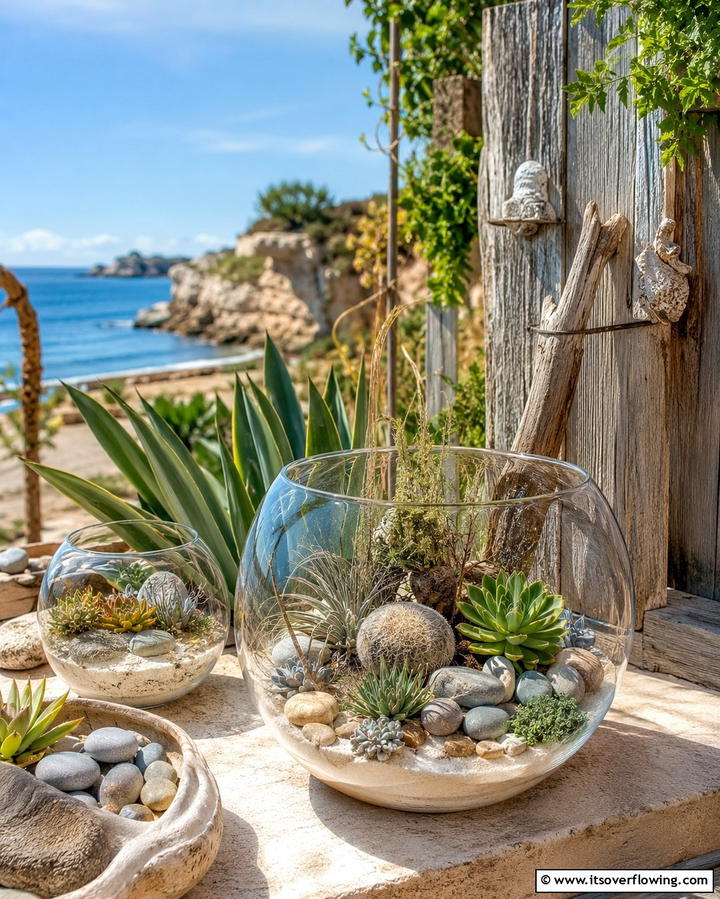 Seaside Terrarium Escape - 30 Mediterranean Garden Ideas to Create a Coastal Oasis