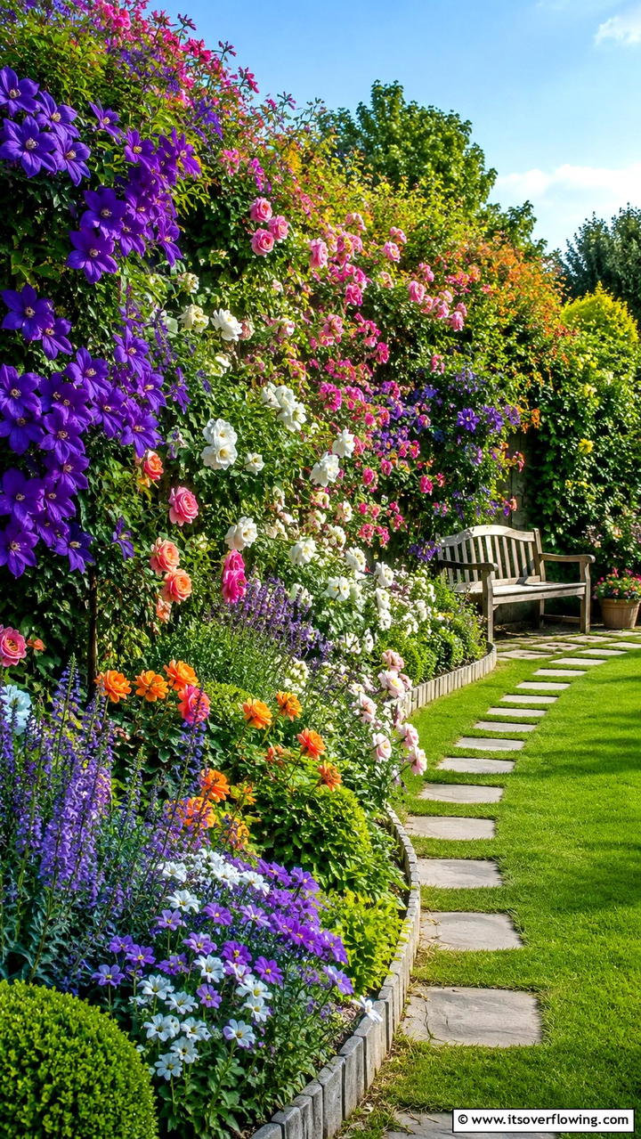 Seasonal Bloom Screen - 30 Garden Screening Ideas- Privacy Solutions & Stylish Designs