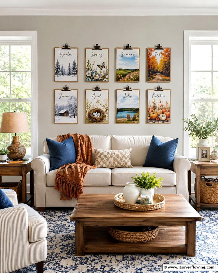 Seasonal Collage - 20 Wall Collage Ideas to Showcase Your Memories