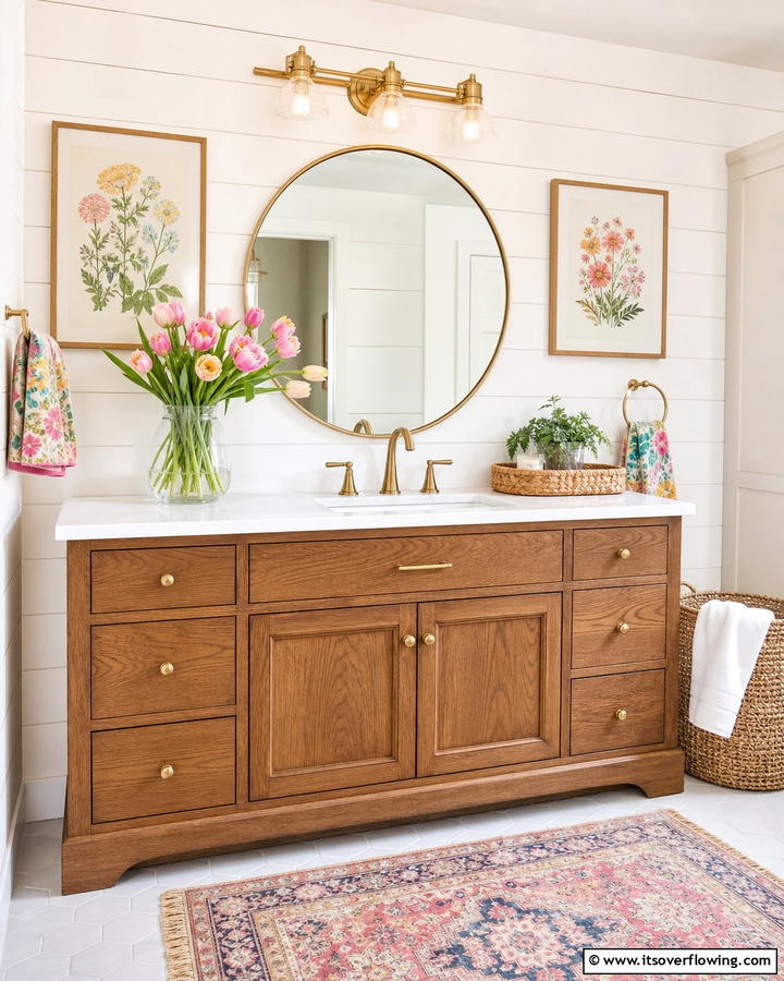 Seasonal Decor Changes - 20 Wood Bathroom Vanity Ideas for a Warm Look