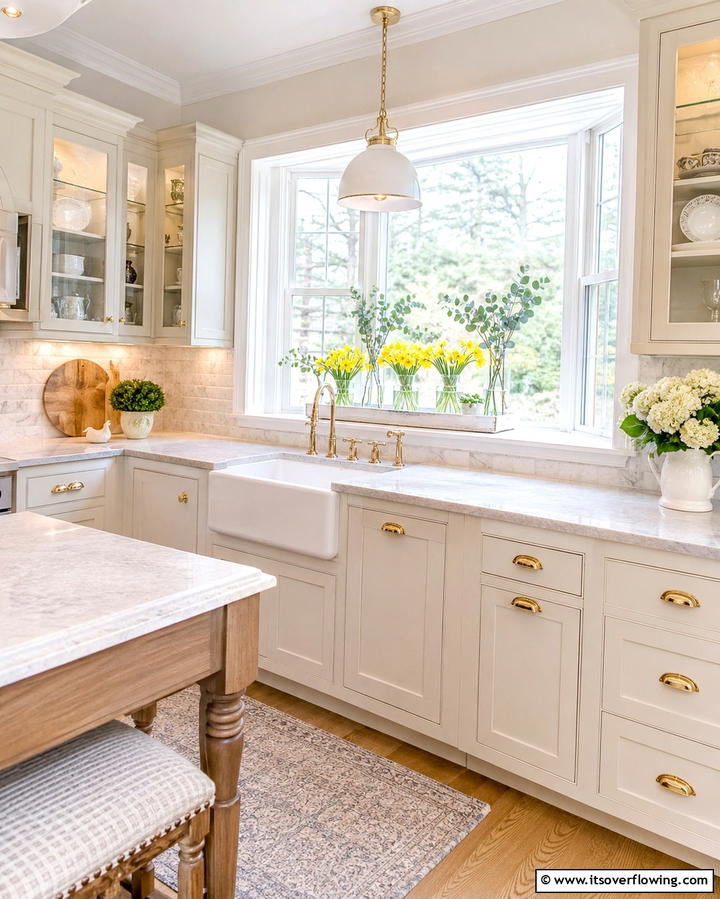 Seasonal Decor Display - 25 Kitchen Bay Window Ideas for a Bright Cooking Space
