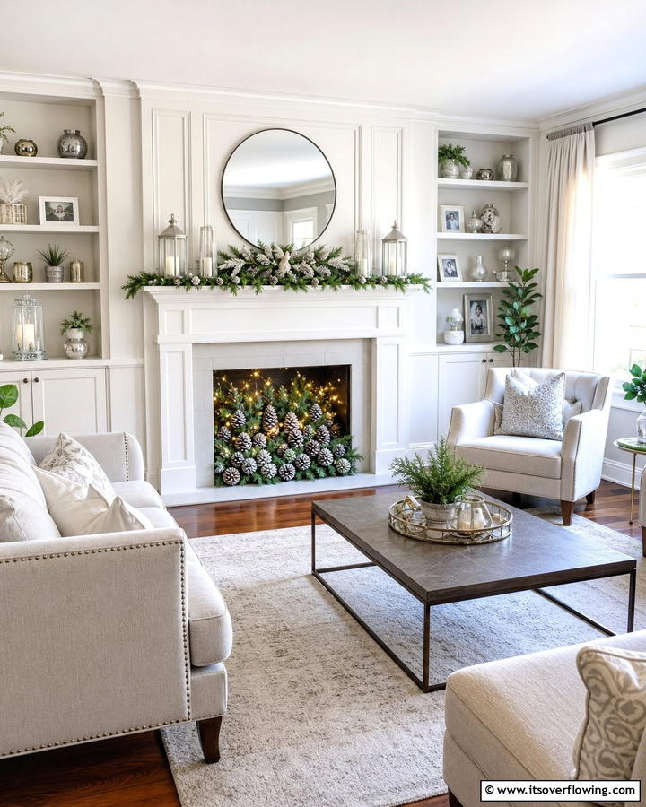 Seasonal Decor Display - 20 Empty Fireplace Ideas to Transform Your Hearth