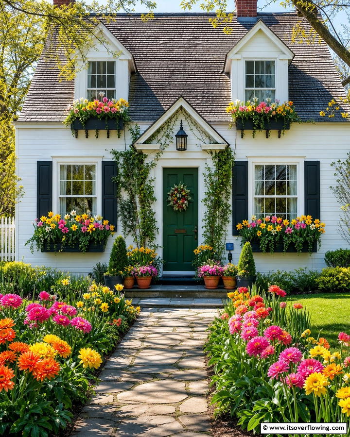 Seasonal Floral Arrangements - 21 Curb Appeal Ideas to Boost Your Home’s Exterior
