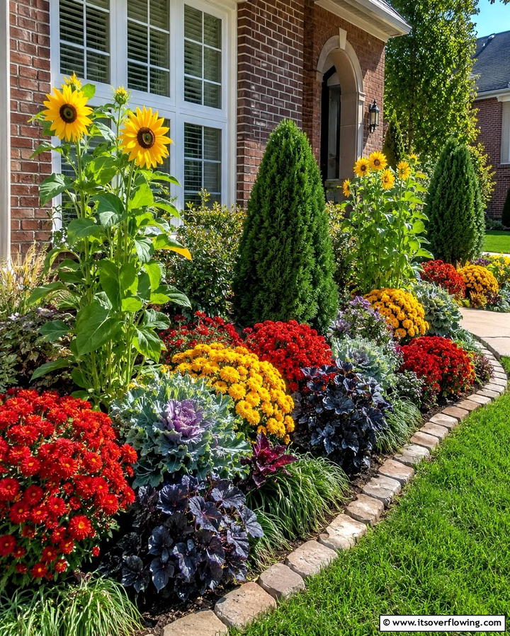 Seasonal Flower Bed Displays - 30 Front Yard Flower Bed Ideas for Curb Appeal Boost