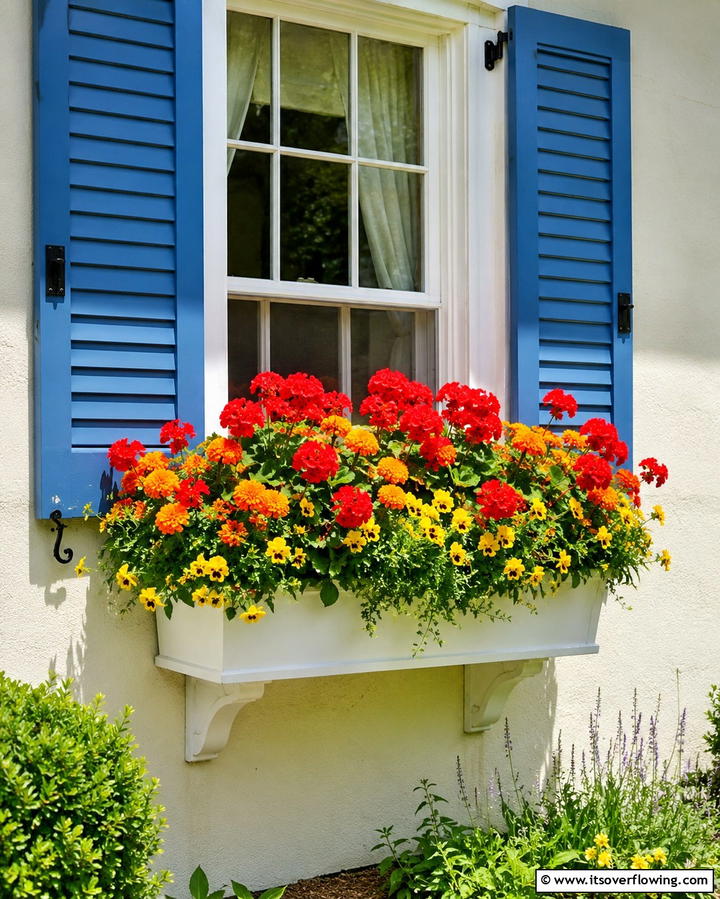 Seasonal Flower Rotations - 25 Window Box Ideas to Brighten Your Home’s Exterior