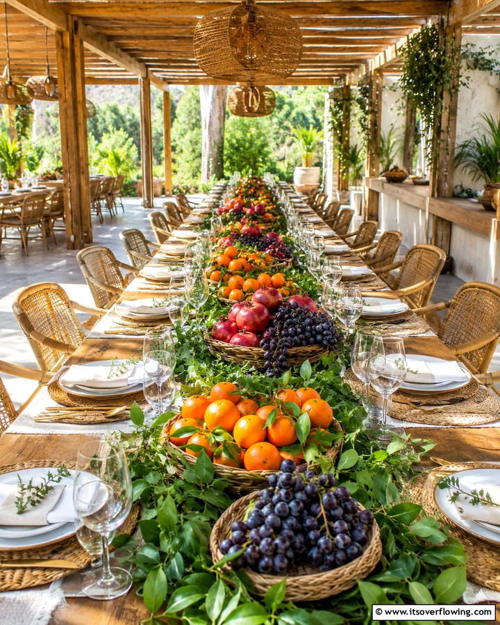 Seasonal Fruit Displays - 30 Rehearsal Dinner Centerpiece Ideas for Memorable Nights