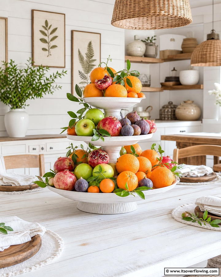 Seasonal Fruit Showcase - 21 Dining Table Centerpiece Ideas for Every Season