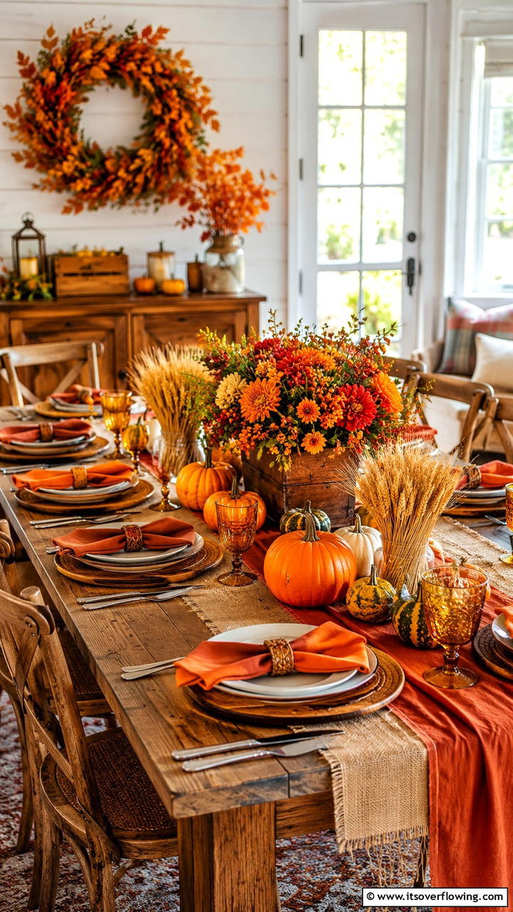 Seasonal Harvest Festivity - 21 Elegant Tablescape Ideas for Memorable Dining Experiences