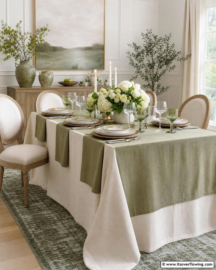 Seasonal Table Linen Elegance - 21 Dining Table Decor Ideas to Impress Your Guests